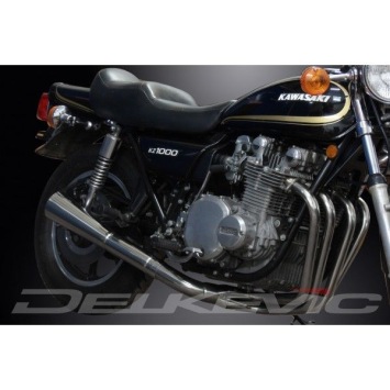 Delkevic volledig systeem Megaphone RVS 550mm - KZ1000LTD (1977-1980)