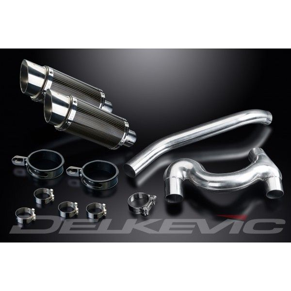 Delkevic slip-on kit Round Carbon 200mm - VFR800 VTec (2002-2013)