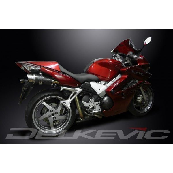 Delkevic slip-on kit Round Carbon 200mm - VFR800 VTec (2002-2013)