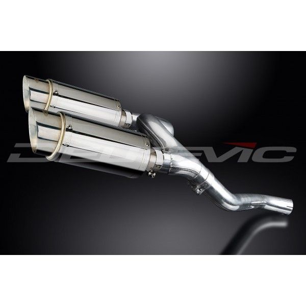 Delkevic slip-on kit Round RVS 200mm - VFR800 VTec (2002-2013)