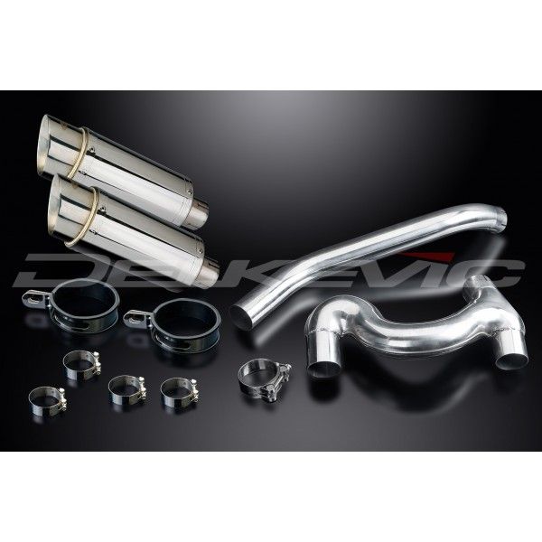 Delkevic slip-on kit Round RVS 200mm - VFR800 VTec (2002-2013)