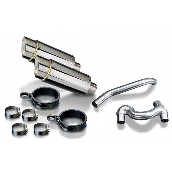 Delkevic slip-on kit Round RVS 200mm - VFR800 VTec (2002-2013)