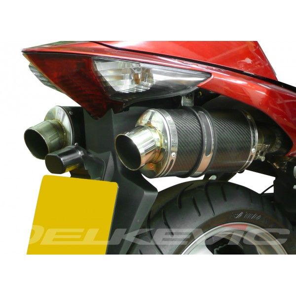 Delkevic slip-on kit Oval Carbon 225mm - VFR800 VTec (2002-2013)