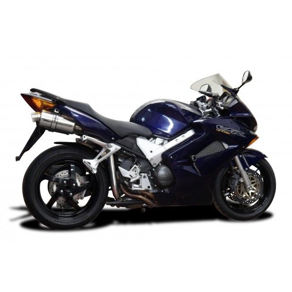 Delkevic slip-on kit Oval RVS 225mm - VFR800 VTec (2002-2013)