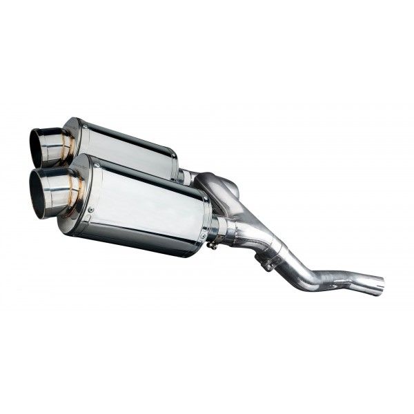 Delkevic slip-on kit Oval RVS 225mm - VFR800 VTec (2002-2013)