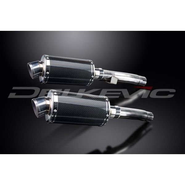 Delkevic slip-on kit Oval Carbon 225mm - Zephyr 1100 ZR1100B (1996-1997)