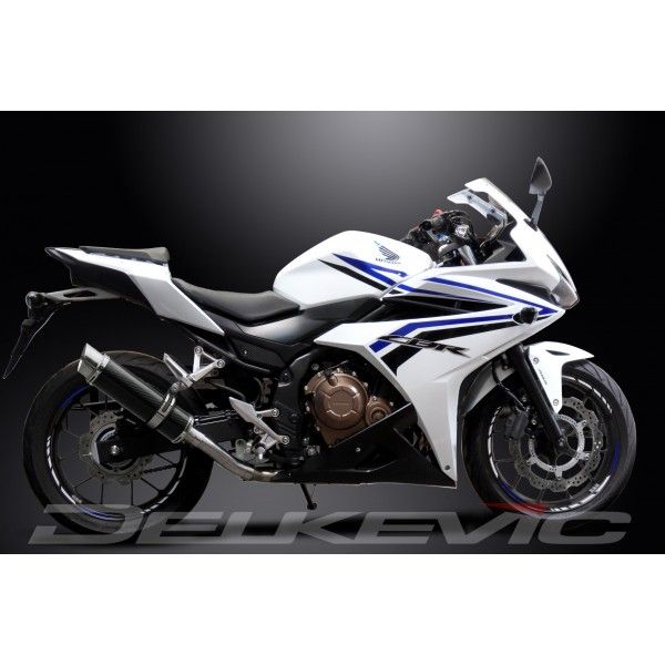 Delkevic volledig systeem Round Carbon 350mm - CBR500R CB500F CB500X 13-15