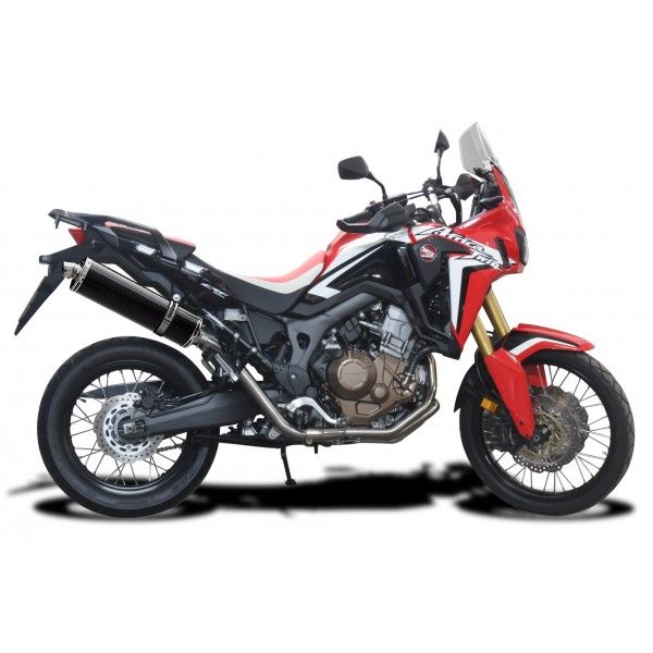 Delkevic volledig systeem Oval Carbon 450mm - CRF1000L Africa Twin 2016-2019