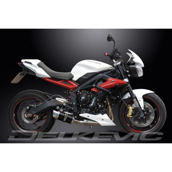 Delkevic volledig systeem Round RVS 200mm - Street Triple 675 (2013-2016)