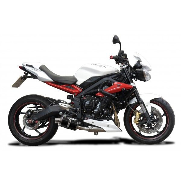 Delkevic volledig systeem Oval RVS 225mm - Street Triple 675 (2013-2016)