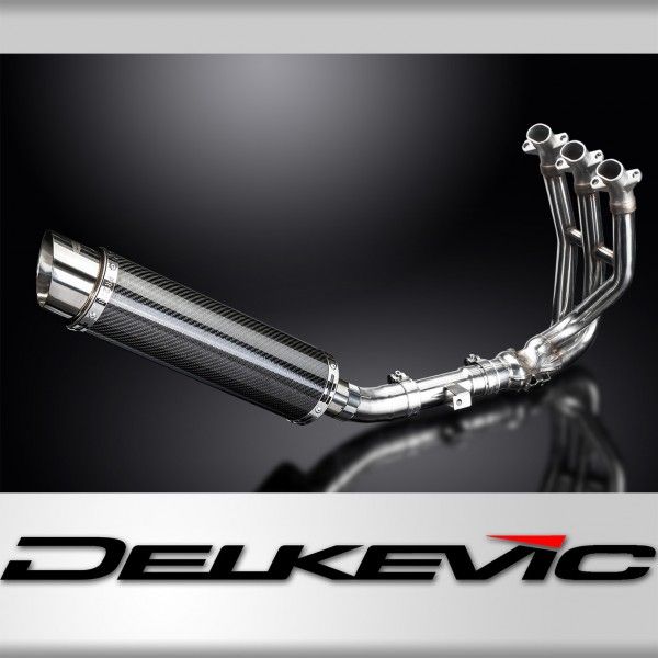 Delkevic volledig systeem Round Carbon 350mm - Street Triple 675 (2013-2016)