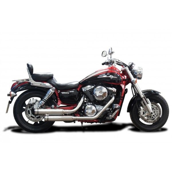 Delkevic volledig systeem Round RVS 410mm - VN1500 VN1600 96-08