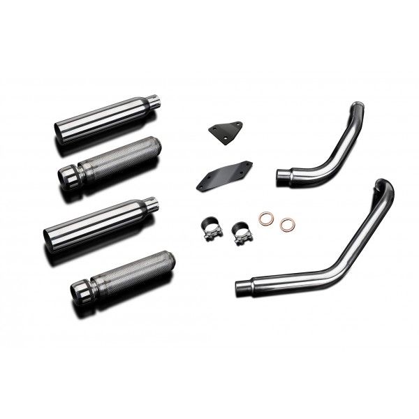 Delkevic volledig systeem Round RVS 410mm - VN1500 VN1600 96-08