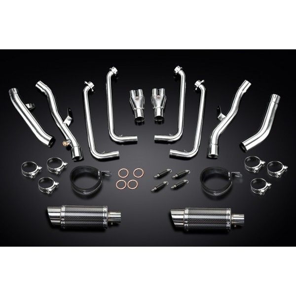 Delkevic volledig systeem Round Carbon 200mm - FJR1300 (2001-2005)