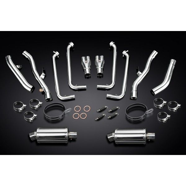 Delkevic volledig systeem Oval RVS 225mm - FJR1300 (2001-2005)