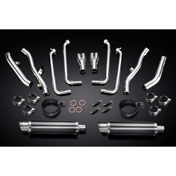 Delkevic volledig systeem Round Carbon 350mm - FJR1300 (2001-2005)