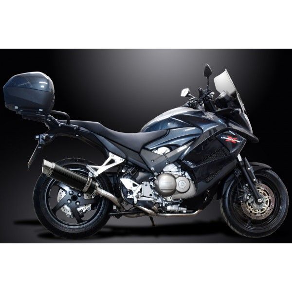 Delkevic volledig systeem Round Carbon 350mm - VFR800X CROSSRUNNER 2011-14