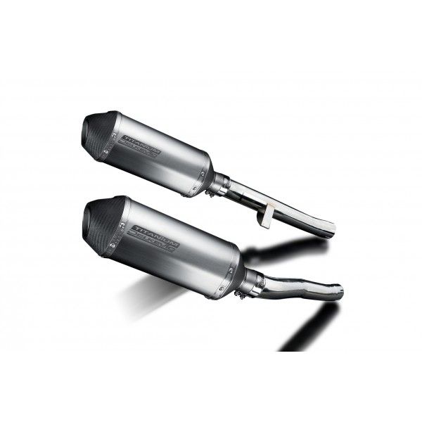 Delkevic slip-on kit X-Oval Titanium 260mm - GSX1400 K2-K4 (2001-2004)
