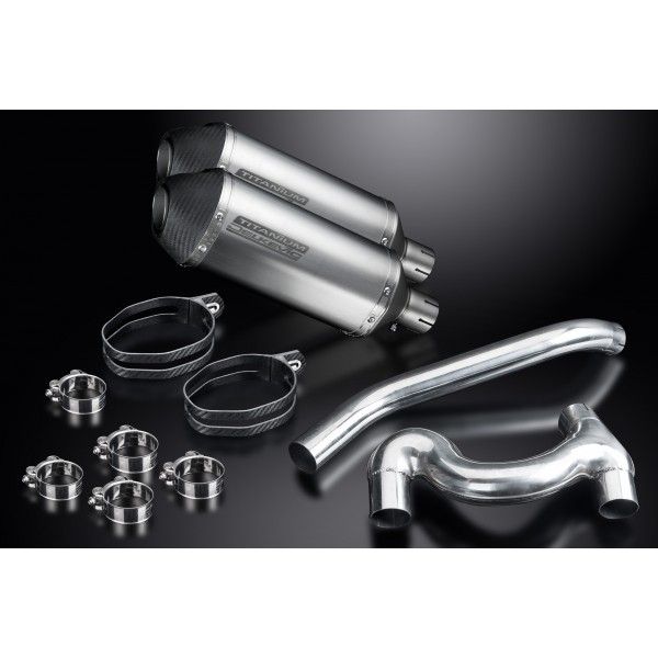 Delkevic slip-on kit X-Oval Titanium 260mm - VFR800 VTec (2002-2013)