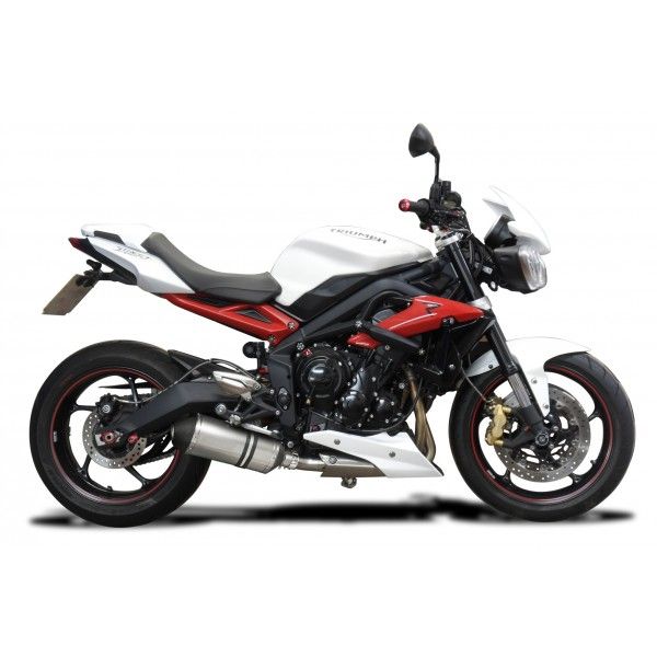 Delkevic slip-on kit X-Oval Titanium 260mm - Street Triple 675 (2013-2016)