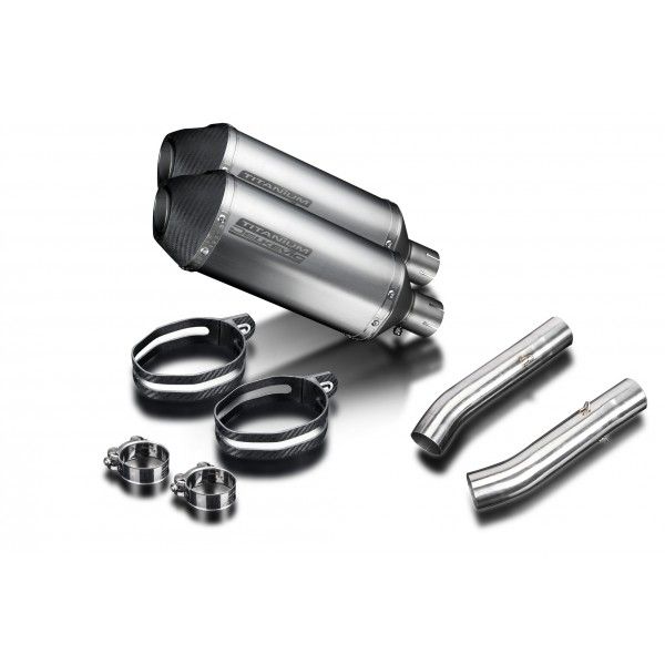 Delkevic slip-on kit X-Oval Titanium 260mm - TUONO1000R/ FACTORY (2006-2010)