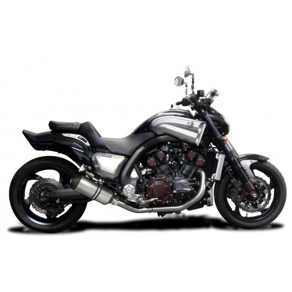 Delkevic slip-on kit X-Oval Titanium 260mm - V-Max 1700 (2009-2016)