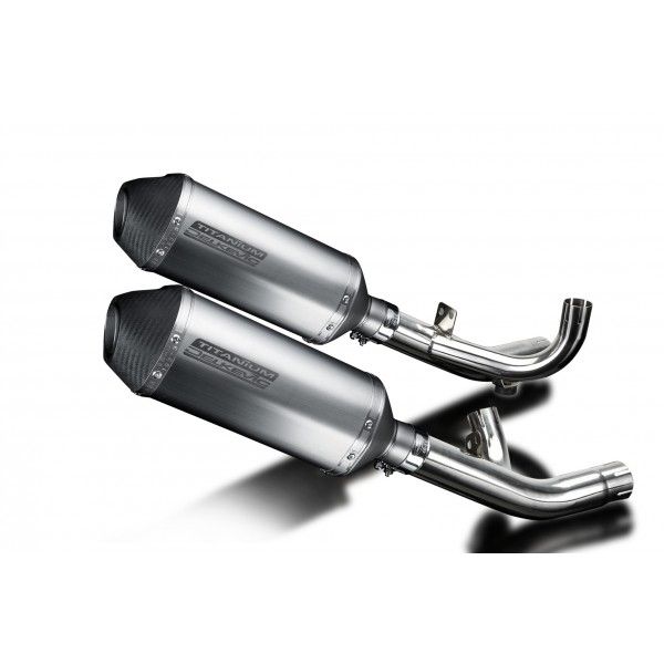 Delkevic slip-on kit X-Oval Titanium 260mm - V-Max 1700 (2009-2016)