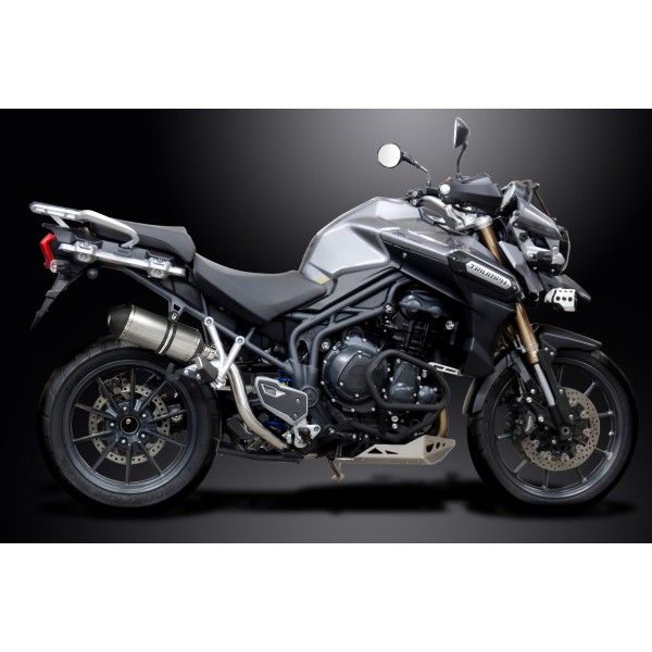 Delkevic slip-on kit X-Oval Titanium 260mm - Tiger Explorer 1200 (2012-2019)