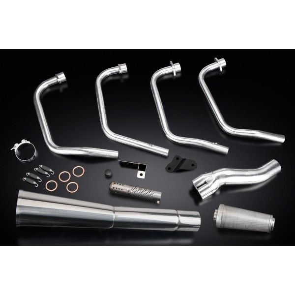 Delkevic volledig systeem Megaphone RVS 550mm - GSX1100E (1979-1981)