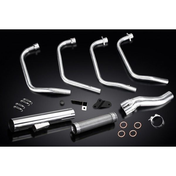 Delkevic volledig systeem Short Straight RVS 350mm - GSX1100E (1979-1981)