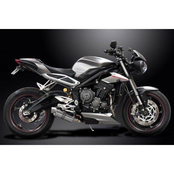Delkevic volledig systeem Oval RVS 225mm - Street Triple (2017-2020)