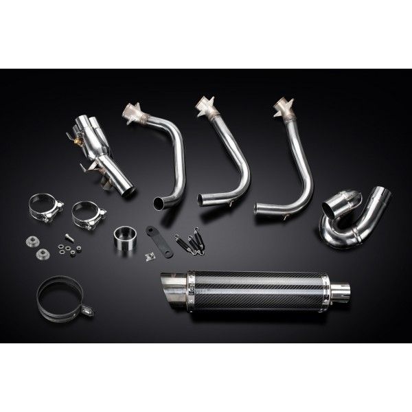 Delkevic volledig systeem Round Carbon 350mm - Street Triple (2017-2020)