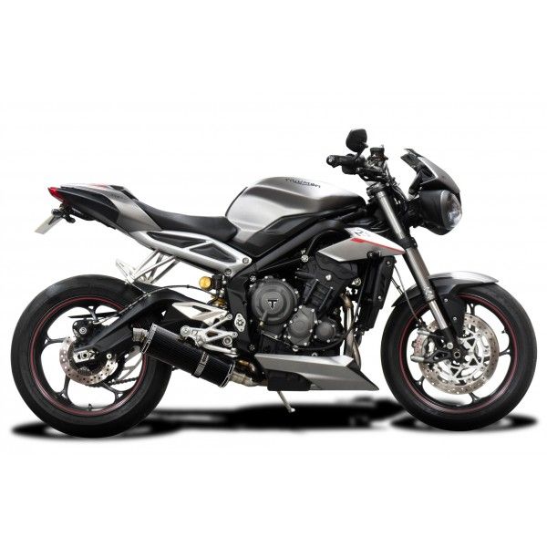 Delkevic volledig systeem Oval Carbon 350mm - Street Triple (2017-2020)