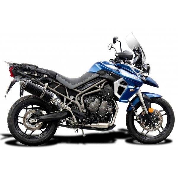 Delkevic volledig systeem Oval Carbon 350mm - Tiger 800 2010-2019