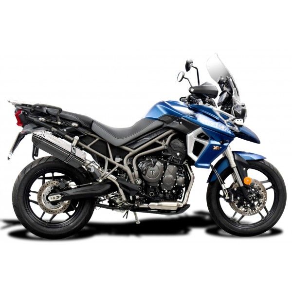 Delkevic volledig systeem Tri-Oval RVS 320mm - Tiger 800 2010-2019