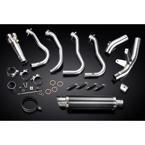 Delkevic volledig systeem Round Carbon 350mm - GSX-S1000F (2015-2020)