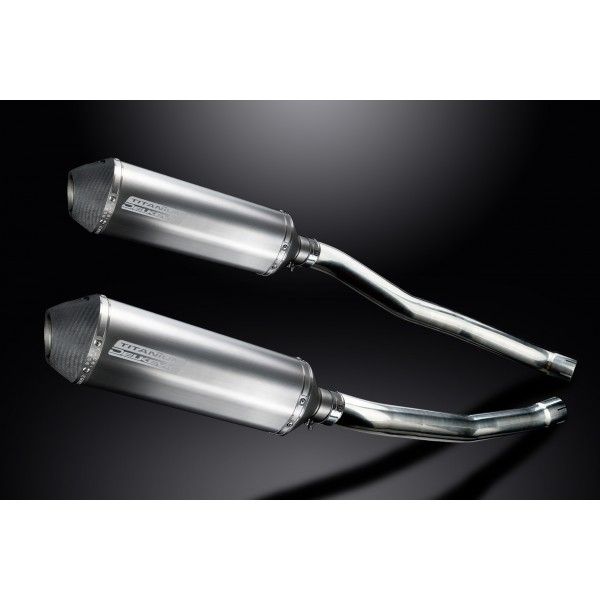 Delkevic slip-on kit X-Oval Titanium 343mm - ZZR1400/ZX14 (2008-2011)