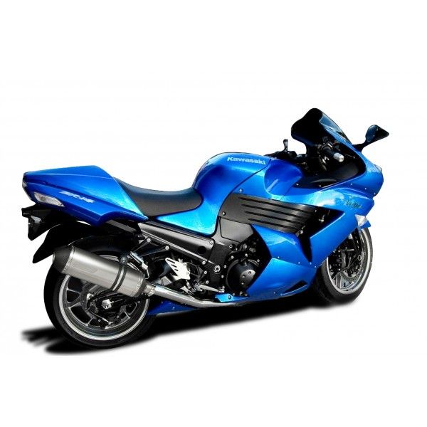 Delkevic slip-on kit X-Oval Titanium 343mm - ZZR1400/ZX14 (2008-2011)