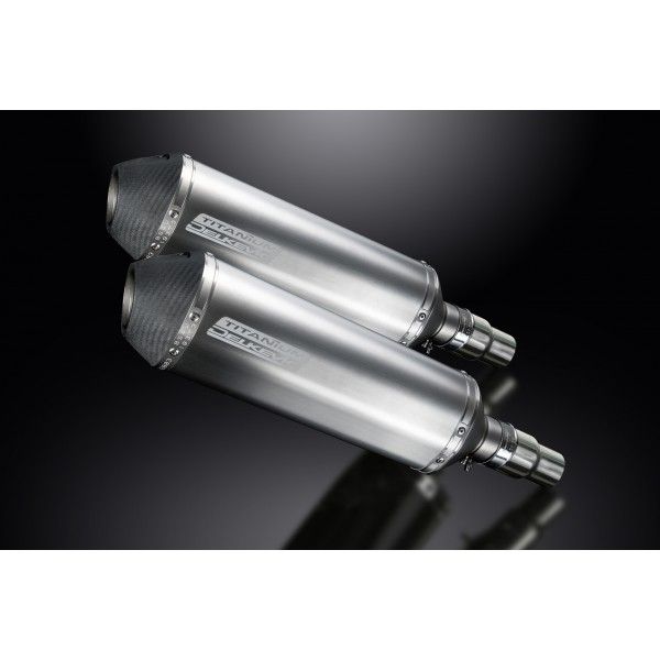 Delkevic slip-on kit X-Oval Titanium 343mm - Speed Triple R 1050 (2012-2016)