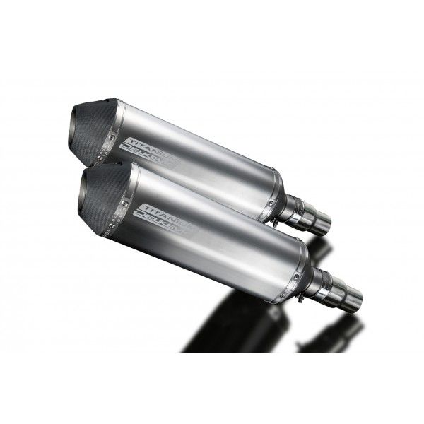 Delkevic slip-on kit X-Oval Titanium 343mm - Speed Triple R 1050 (2012-2016)