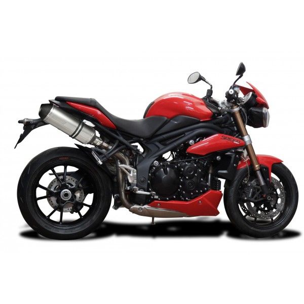 Delkevic slip-on kit X-Oval Titanium 343mm - Speed Triple 1050 (2005-2010)
