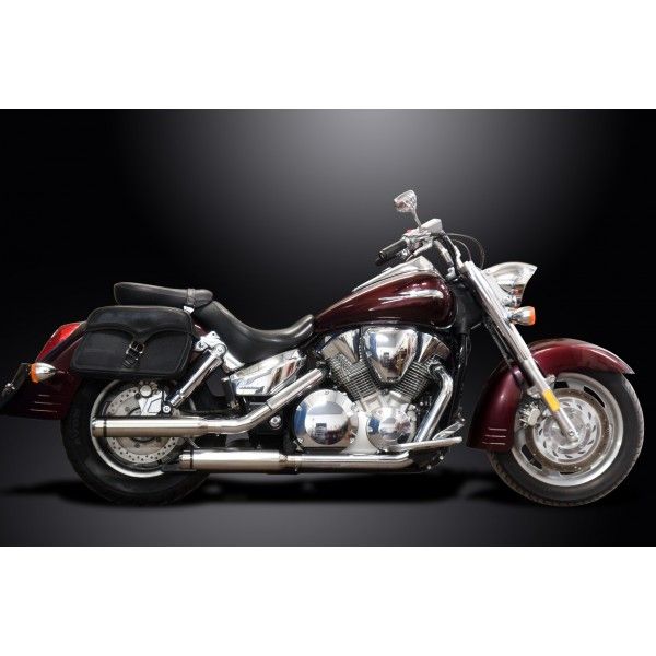 Delkevic slip-on kit Round RVS 410mm - VTX1300R 05-07, VTX1300S 03-07