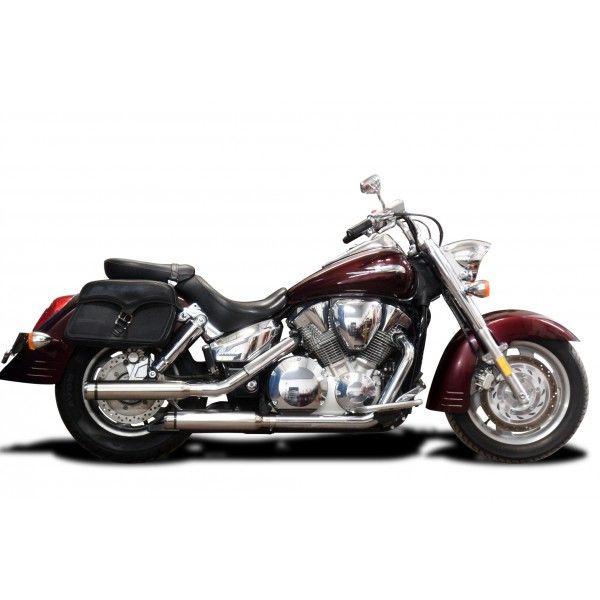 Delkevic slip-on kit Round RVS 410mm - VTX1300R 05-07, VTX1300S 03-07