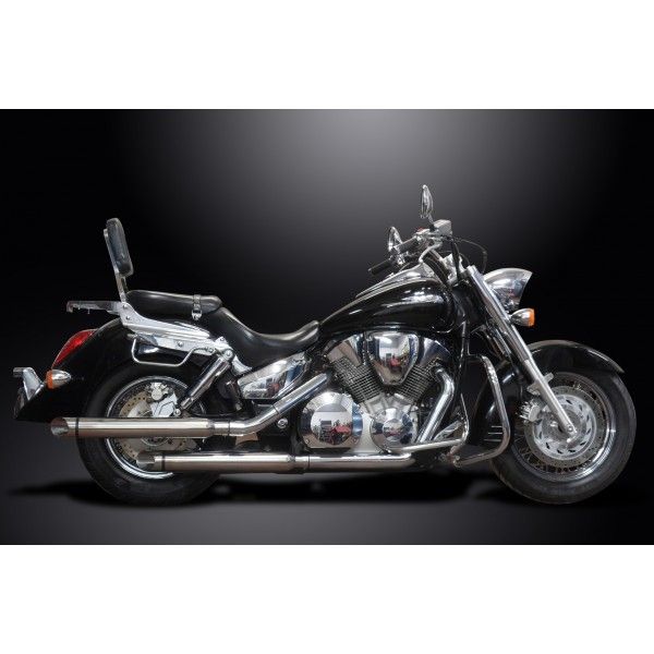 Delkevic slip-on kit Round RVS 550mm - VTX1300R 05-07, VTX1300S 03-07