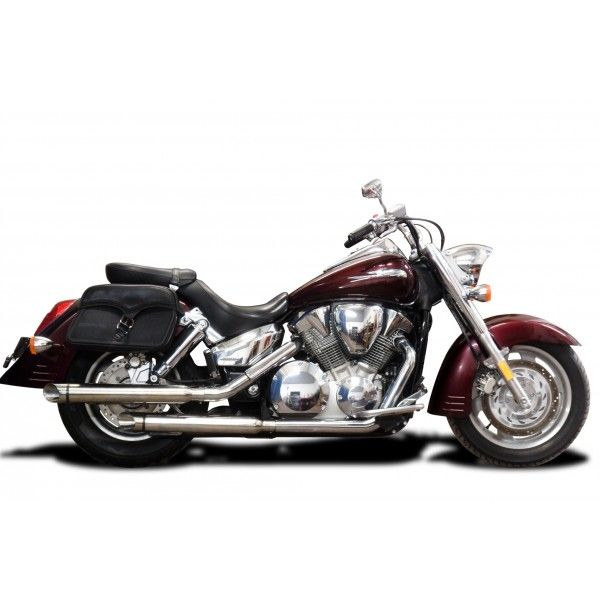 Delkevic slip-on kit Round RVS 550mm - VTX1300R 05-07, VTX1300S 03-07