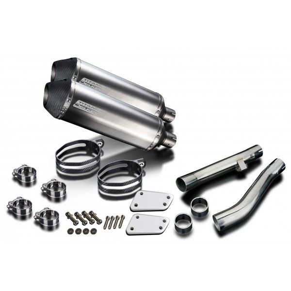 Delkevic slip-on kit X-Oval Titanium 343mm - XJR1300/SP (1998-2007)