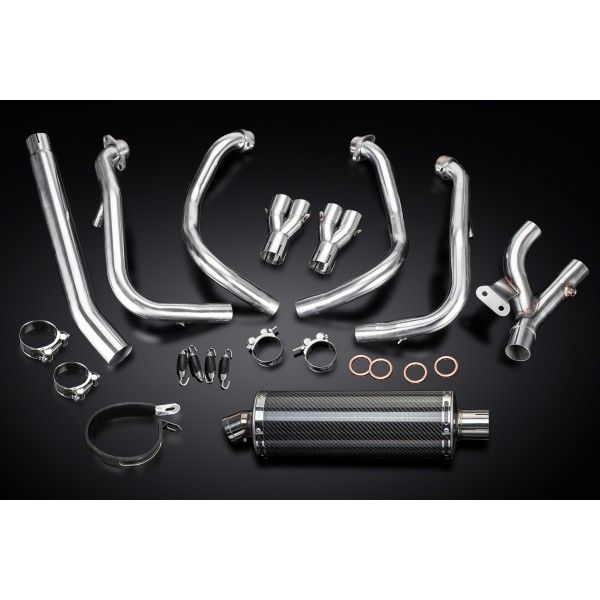 Delkevic volledig systeem Oval Carbon 350mm - GSX1300R HAYABUSA 2008-2019