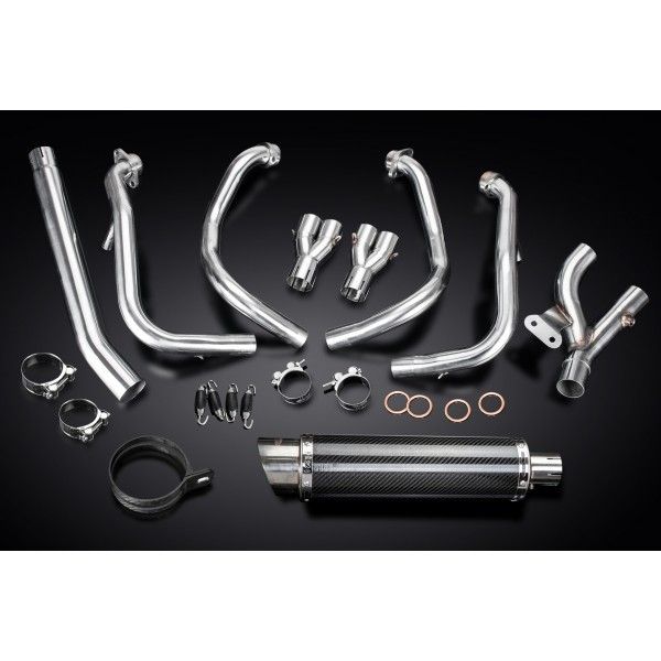 Delkevic volledig systeem Round Carbon 350mm - GSX1300R HAYABUSA 2008-2019