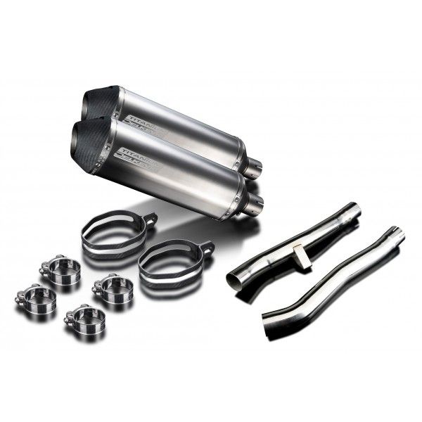 Delkevic slip-on kit X-Oval Titanium 343mm - GSX1400 K2-K4 (2001-2004)
