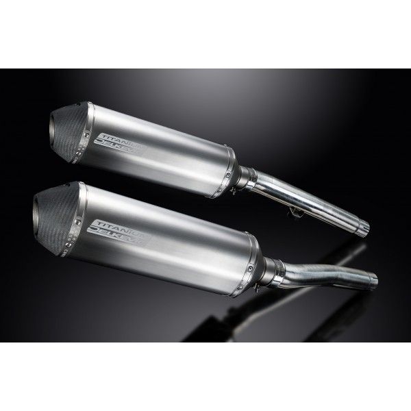 Delkevic slip-on kit X-Oval Titanium 343mm - Trophy 1200 (1991-1993)